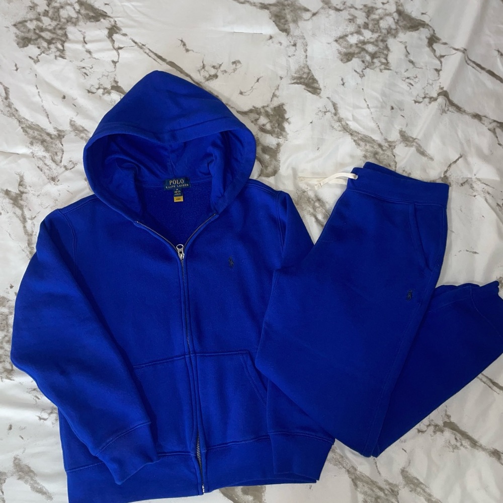 Big Boy Polo Ralph Lauren Hoodie And Pants Set Size M | Color: Blue